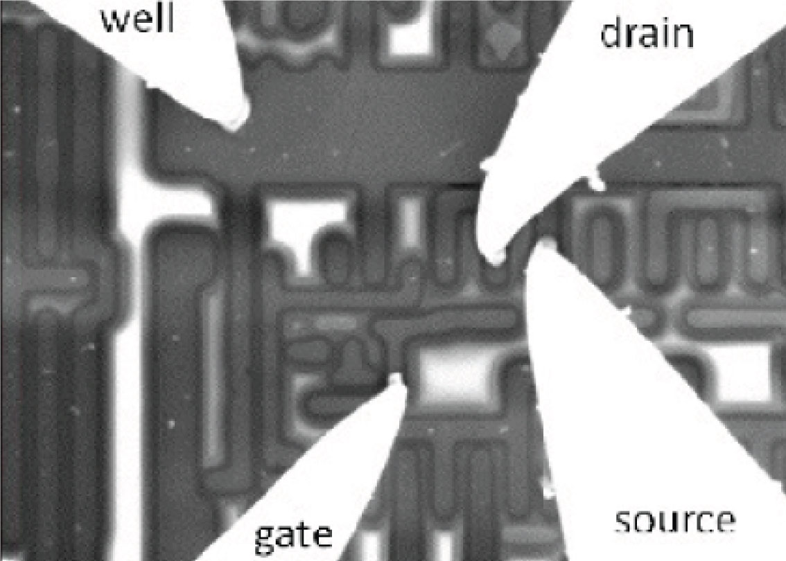 MOSFET characterization by in situ nanoprobing